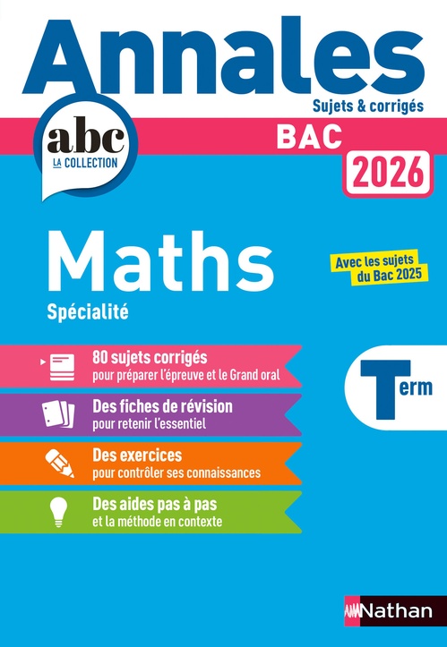 ebook cover of Annales Bac Maths Term. 2026 - Corrigé, by Luis Mateus, Joël Ternoy, Julien Besson, Isabelle Lericque