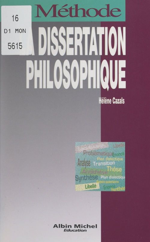ebook cover of La dissertation philosophique, by Helene Cazals
