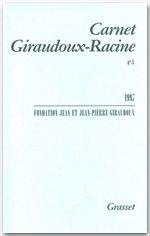 ebook cover of Carnet Giraudoux Racine Tome 3, by Jean Giraudoux, Jean-pierre Giraudoux
