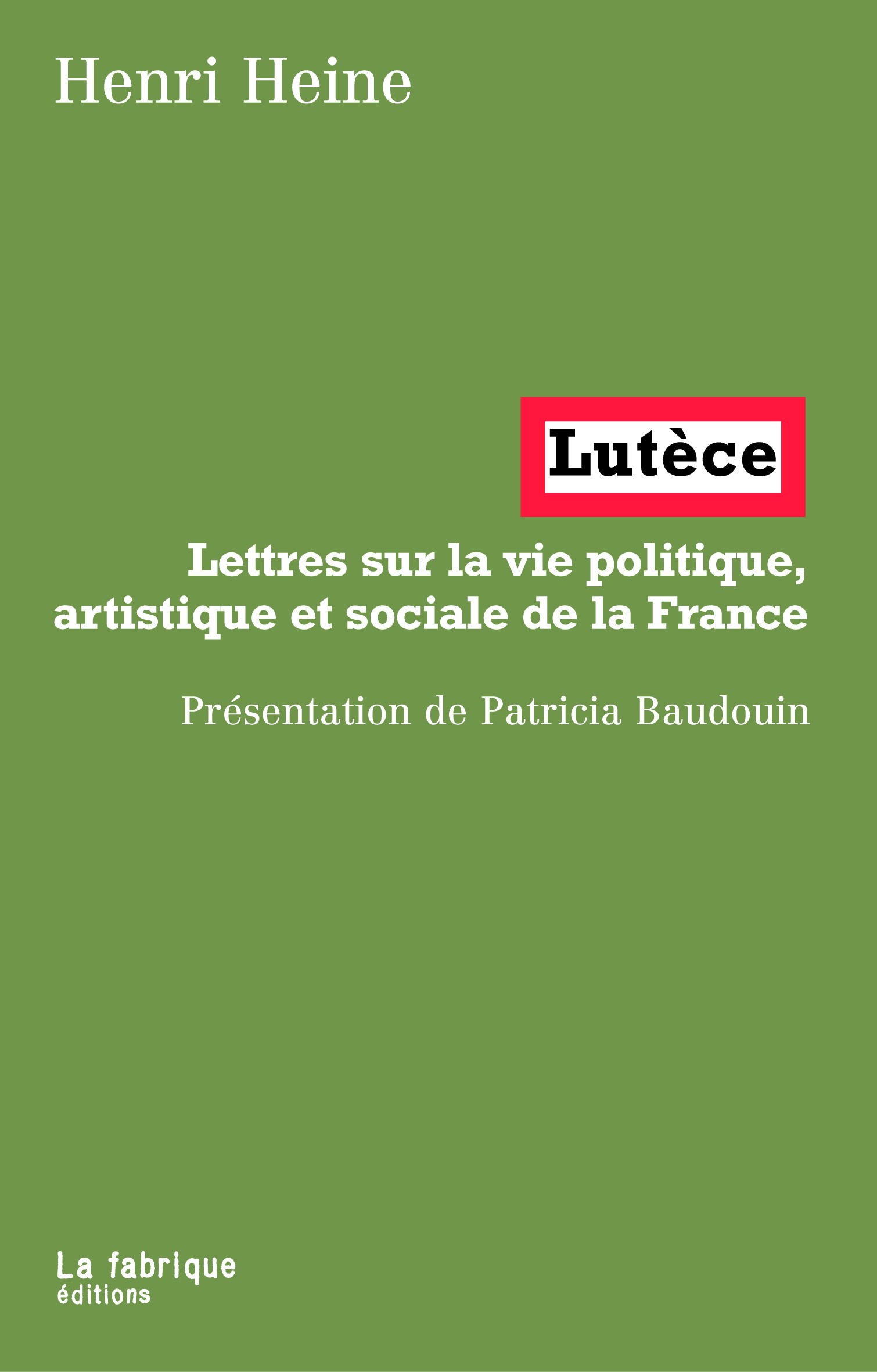 ebook cover of Lutèce, by Henri Heine