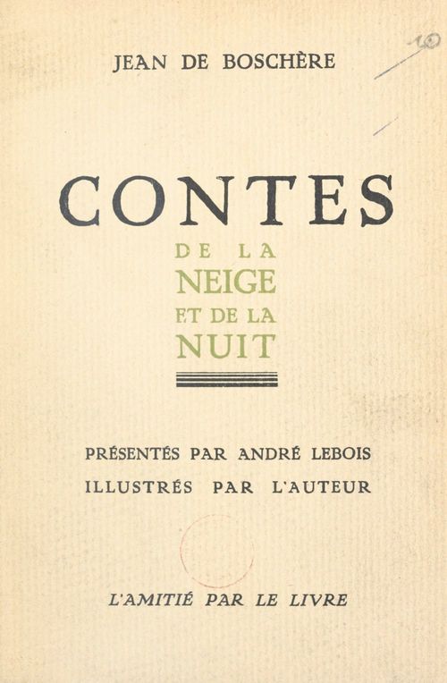 ebook cover of Contes de la neige et de la nuit, by Jean De Boschere