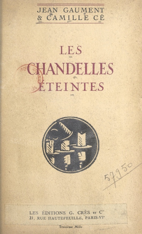 Couverture ebook de Les chandelles éteintes, de Camille Ce, Jean Gaument