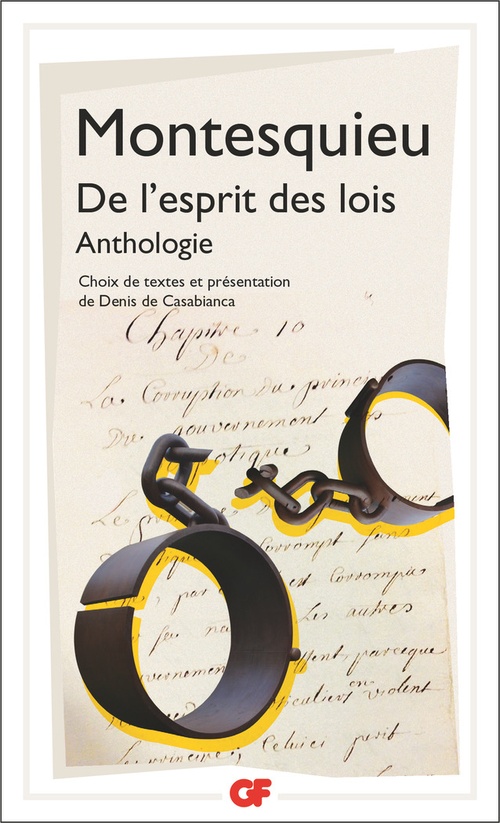 Couverture ebook de De l'esprit des lois, de Montesquieu