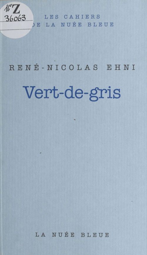 Couverture ebook de Vert-de-gris : traité autobiographique, de Ehni