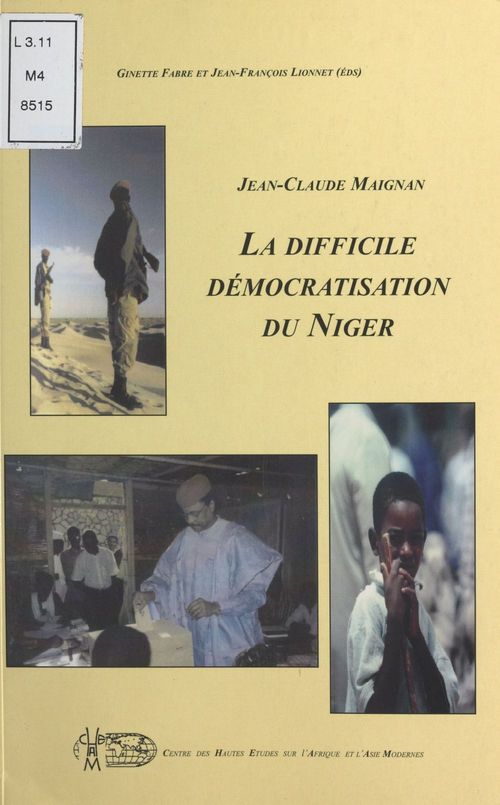 Couverture ebook de La difficile démocratisation du Niger, de Jean-Claude Maignan