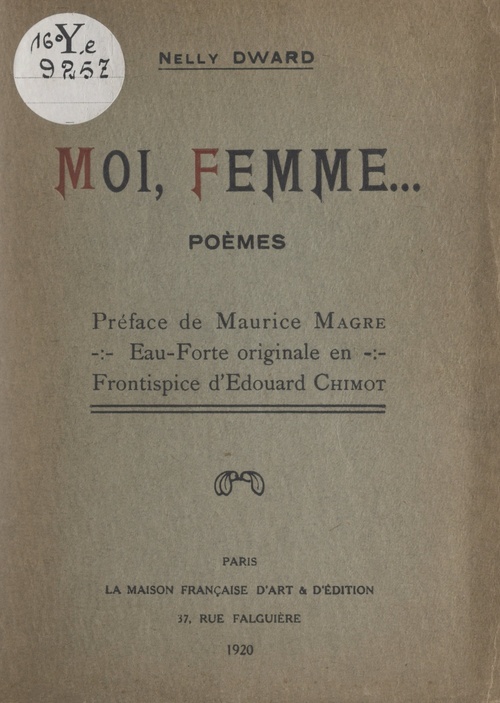 ebook cover of Moi, femme..., by Nelly Dward