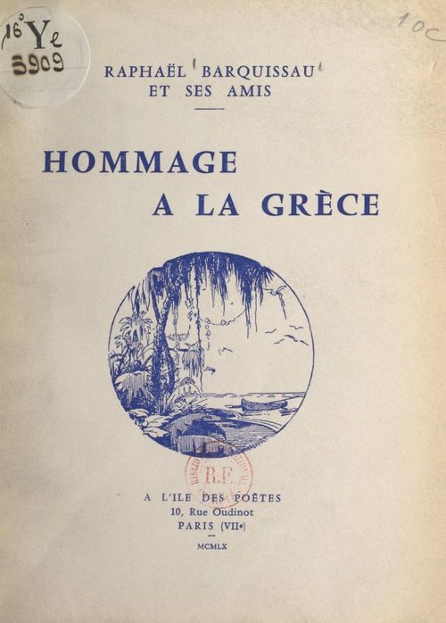 ebook cover of Hommage à la Grèce, by Raphael Barquissau