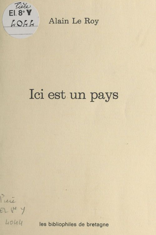 Couverture ebook de Ici est un pays, de Alain Le Roy