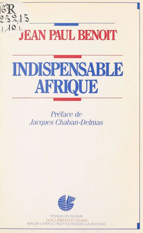 Couverture ebook de Indispensable Afrique, de Jean-Paul Benoît