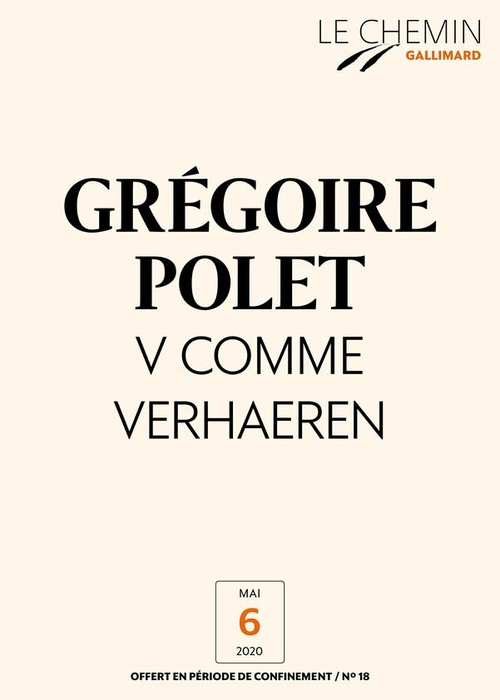 Couverture ebook de Le Chemin (N°18) - V comme Verhaeren, de Gregoire Polet
