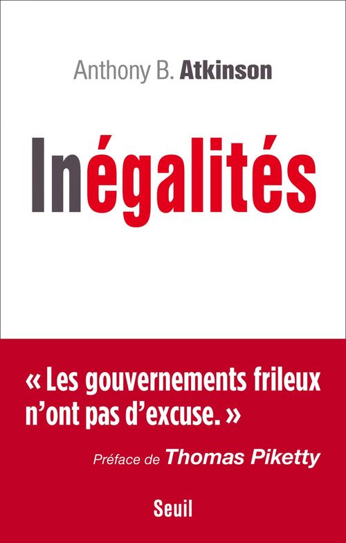 ebook cover of Inégalités, by Anthony Atkinson
