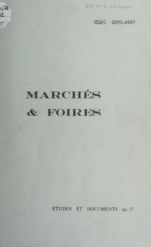 ebook cover of Foires et marchés dans le département de la Loire principalement aux XIXe et XXe siècles, by Robert Bouiller