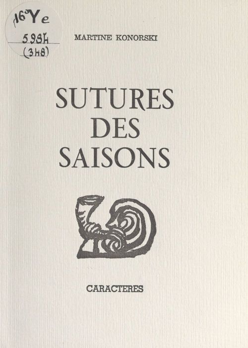 ebook cover of Sutures des saisons, by Martine Konorski