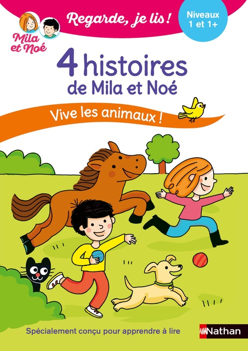 ebook cover of Regarde je lis ! 4 histoires de Mila et Noé - Vive les animaux Niveau 1 & 1+, by Éric Battut