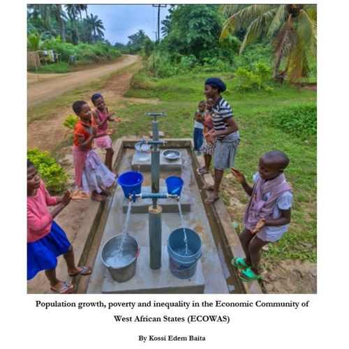 Couverture ebook de Population growth, poverty and inequality in ECOWAS, de Kossi Edem Baita