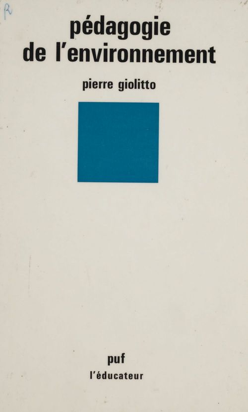 Couverture ebook de Pédagogie de l'environnement, de