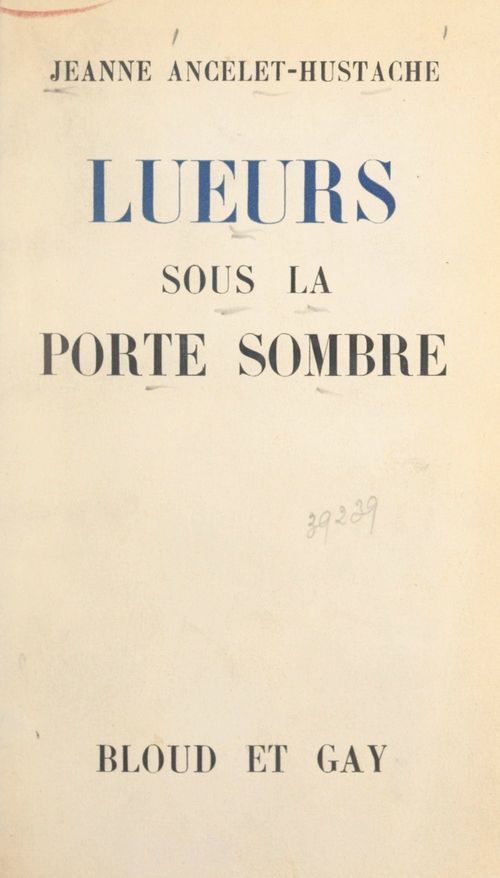 ebook cover of Lueurs sous la porte sombre, by Jeanne Ancelet-Hustache