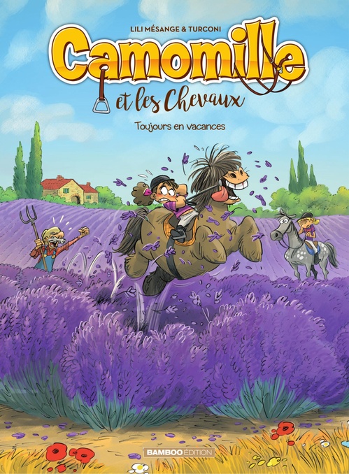 Couverture ebook de Camomille et les chevaux - Tome 12 - Toujours en vacances, de Lili Mésange