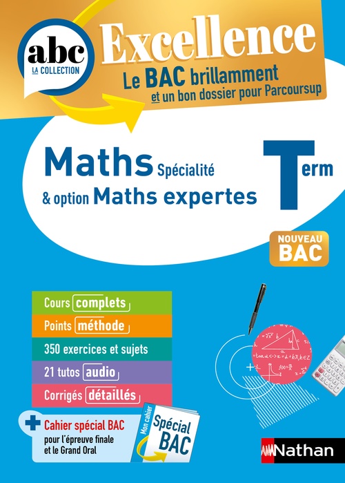 Couverture ebook de ABC BAC Excell. Maths&Maths Expertes Tle, de Christian Lixi