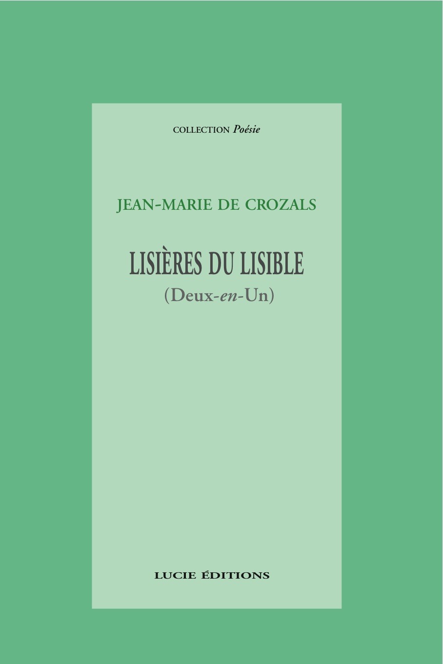 Couverture ebook de Lisières du lisible, de Jean-marie de Crozals