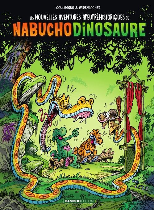 Couverture ebook de Les nouvelles aventures apeupréhistoriques de Nabuchodinosaure - Tome 4, de Patrick Goulesque, Roger Widenlocher