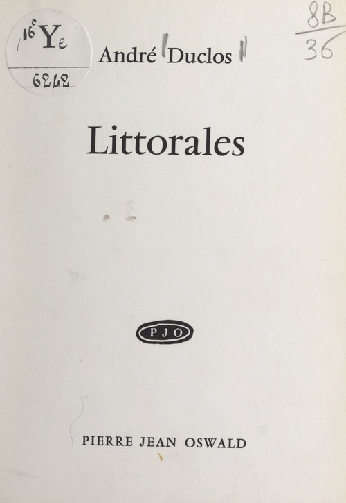 ebook cover of Littorales, by Andre Duclos