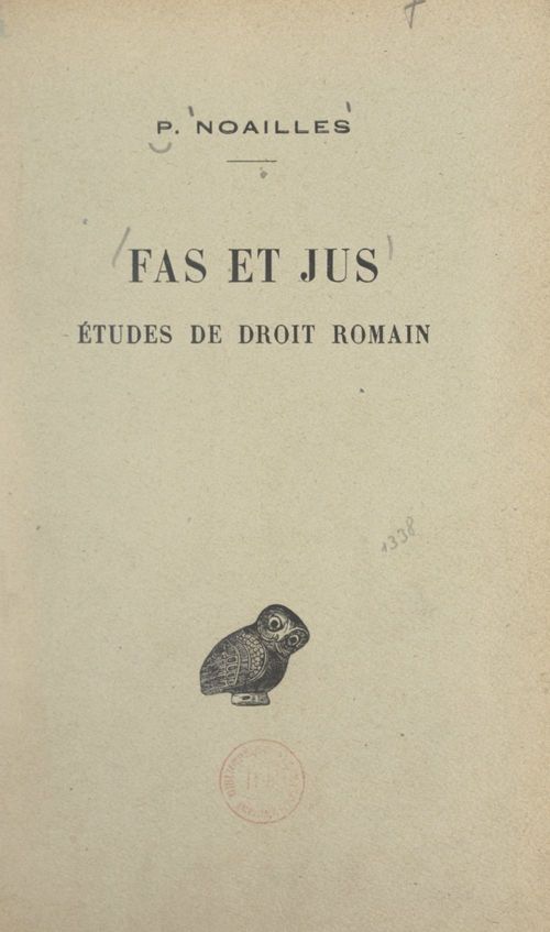 ebook cover of Fas et jus, by Pierre Noailles