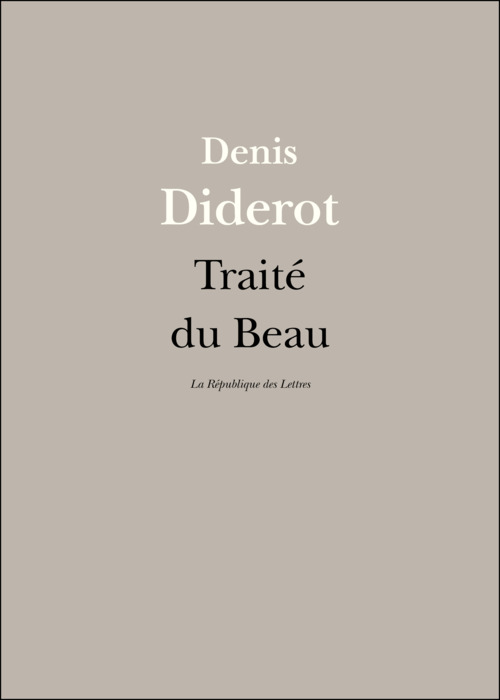 ebook cover of Traité du Beau, by Denis Diderot