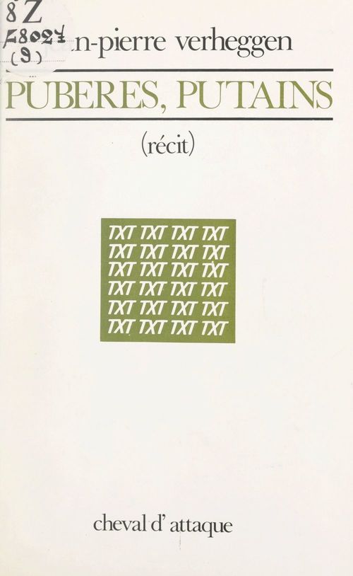 ebook cover of Pubères, putains, by Jean-Pierre Verheggen