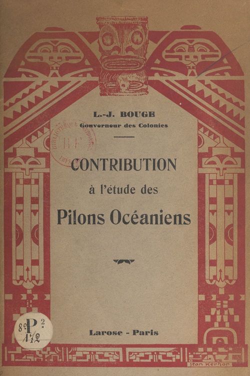 Couverture ebook de Contribution à l'étude des pilons océaniens, de Louis-Joseph Bouge