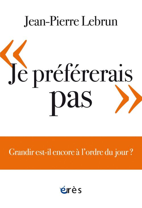 Couverture ebook de Je préférerais pas, de Jean-Pierre Lebrun