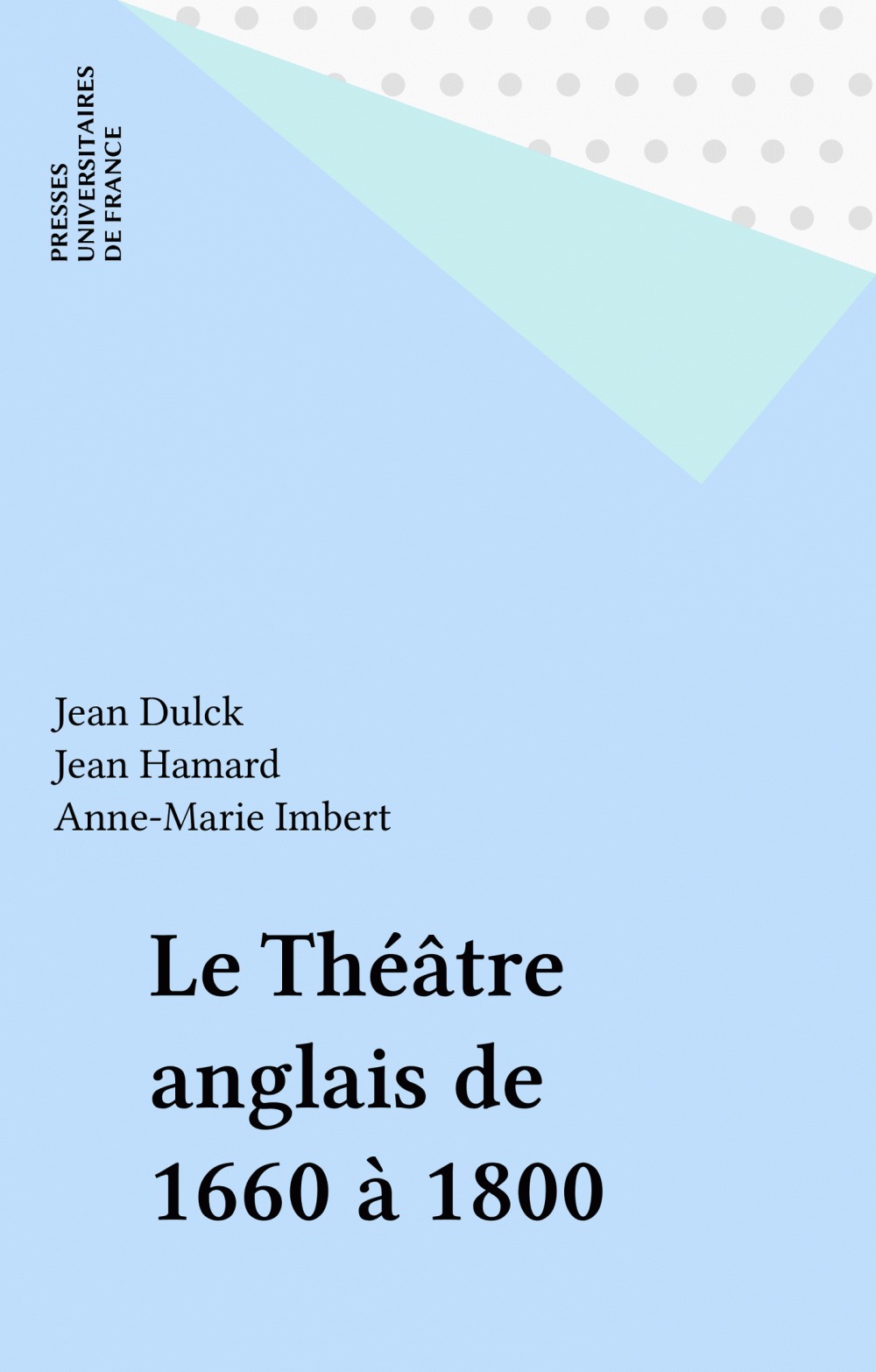 ebook cover of Le Théâtre anglais de 1660 à 1800, by