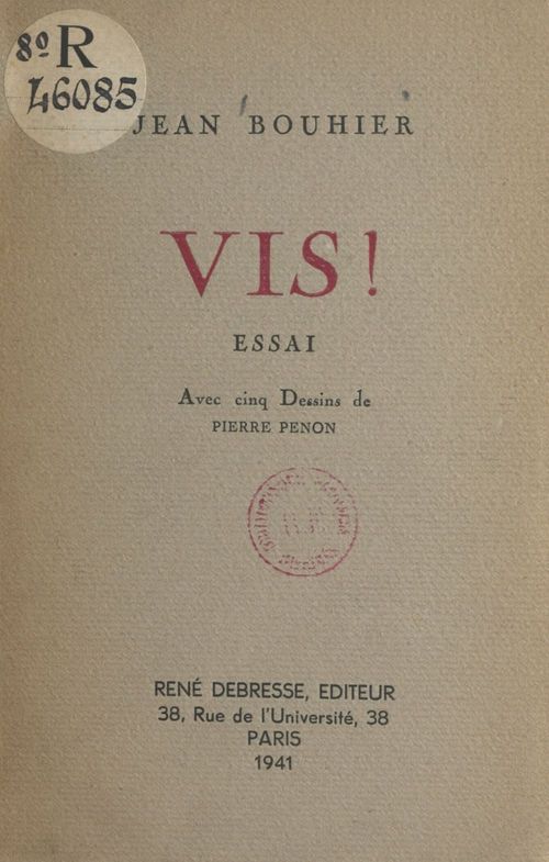 Couverture ebook de Vis !, de Jean Bouhier