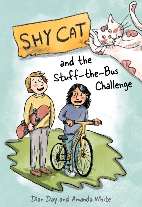 ebook cover of Shy Cat and the Stuff-the-Bus Challenge, by Dian Day