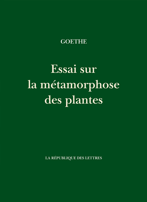 ebook cover of Essai sur la métamorphose des plantes, by Johann Wolfgang von Goethe