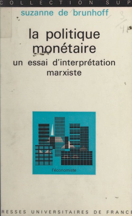 Couverture ebook de La politique monétaire, de Suzanne De Brunhoff