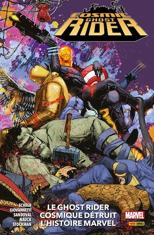 Couverture ebook de Cosmic Ghost Rider (2019) : Le Ghost Rider Cosmique détruit l'histoire Marvel, de Paul Scheer, Nick Giovannetti