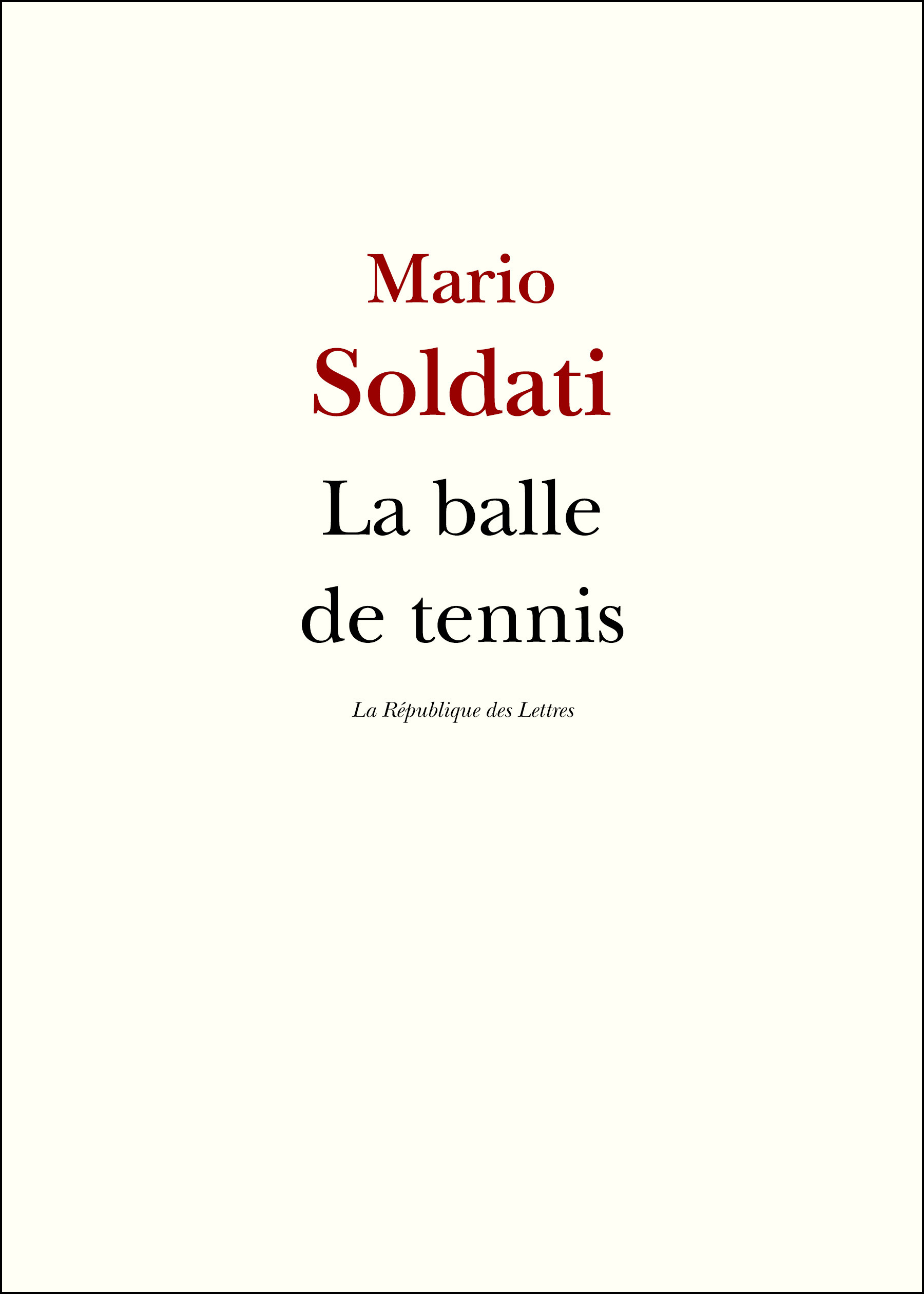 Couverture ebook de La balle de tennis, de Mario Soldati