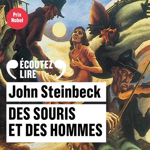 audiobook cover of Des souris et des hommes, by John Steinbeck
