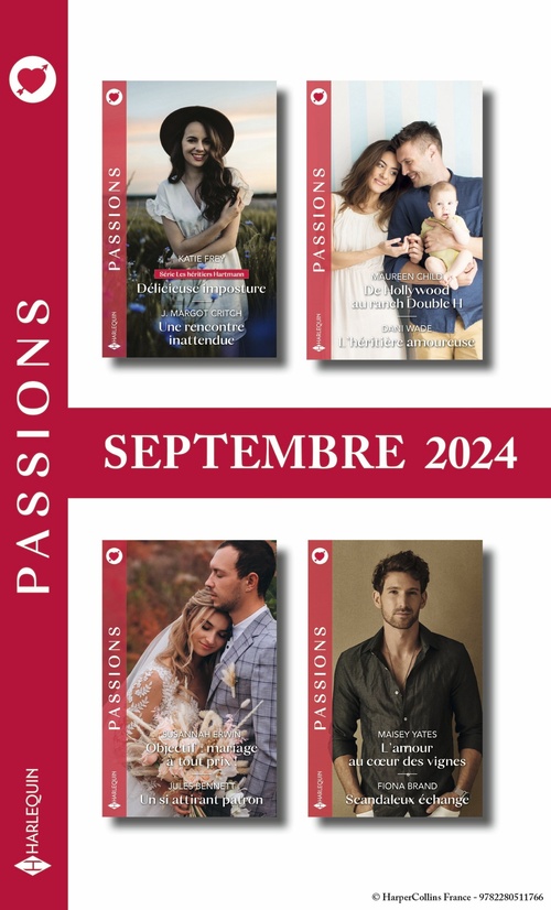 Couverture ebook de Pack mensuel Passions - 8 romans (septembre 2024), de Collectif