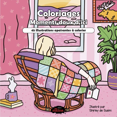 Couverture ebook de Coloriages : Moments doux d´ici, de Shirley De Susini