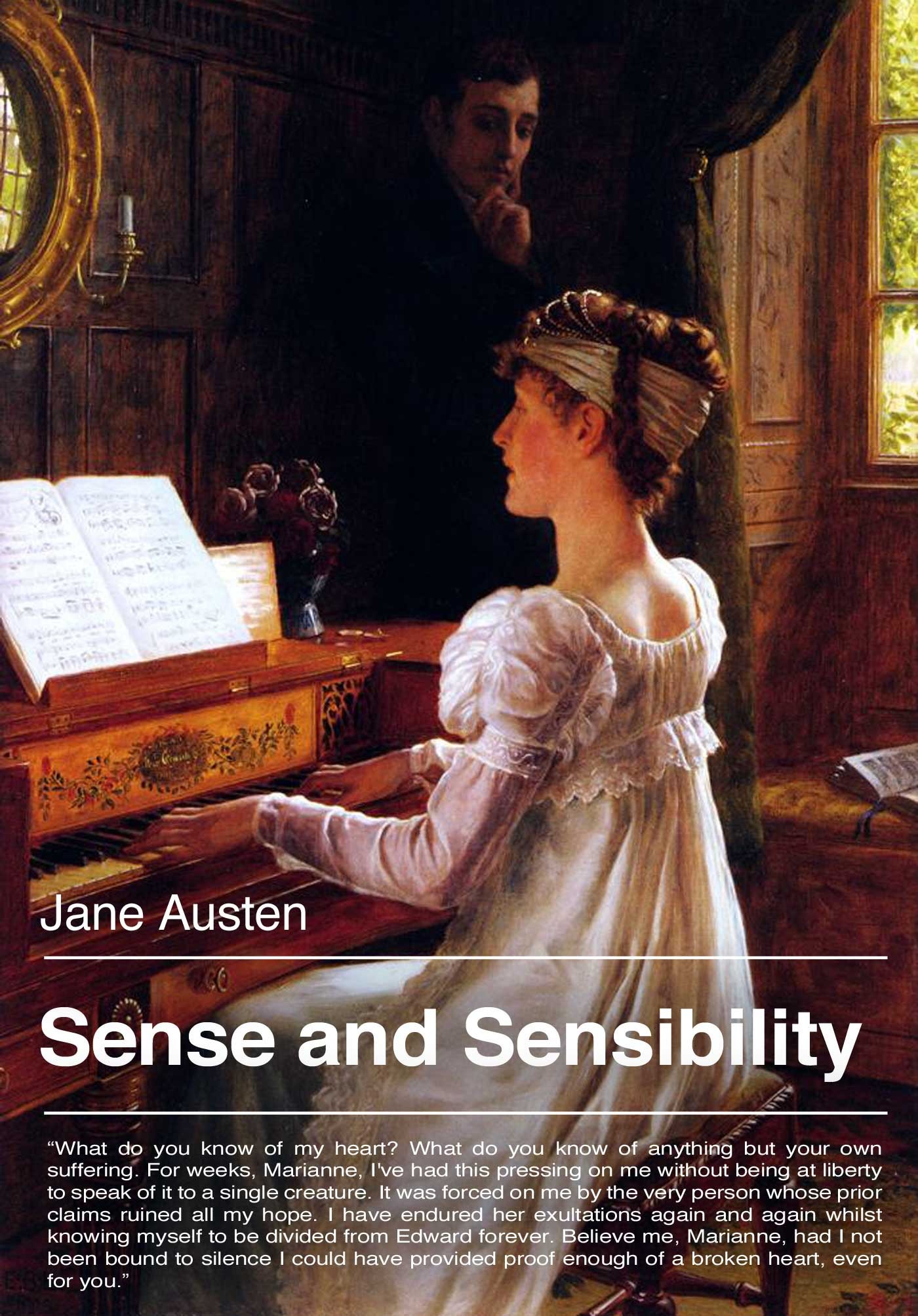Couverture ebook de Sense and Sensibility, de Jane Austen