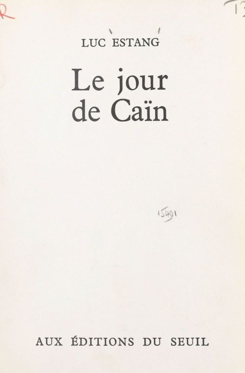 Couverture ebook de Le jour de Caïn, de Luc Estang