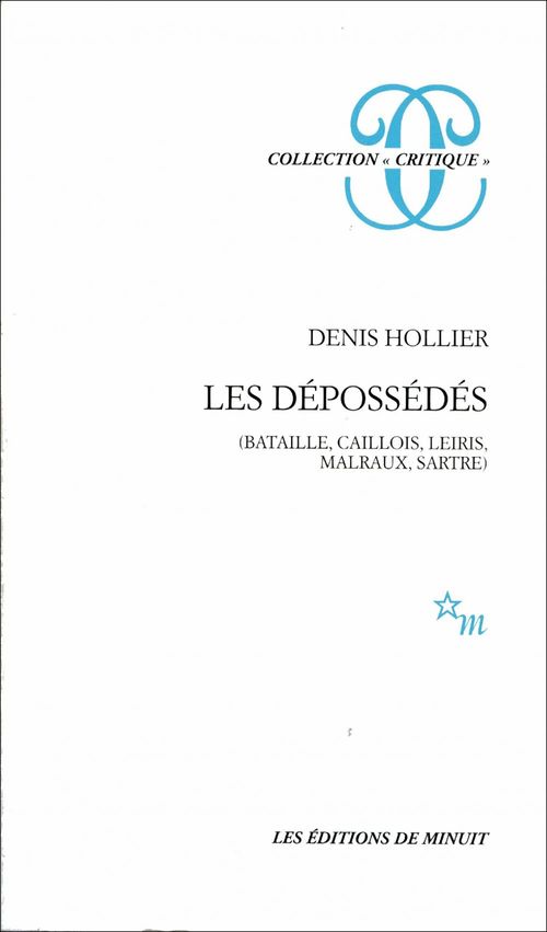 ebook cover of Les Dépossédés, by Denis Hollier