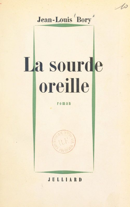 Couverture ebook de La sourde oreille, de Jean-Louis Bory