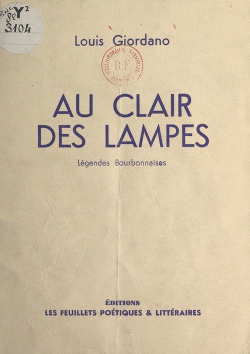 ebook cover of Au clair des lampes, by Louis Giordano