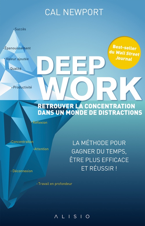 Couverture ebook de Deep work : retrouver la concentration dans un monde de distractions, de Cal Newport