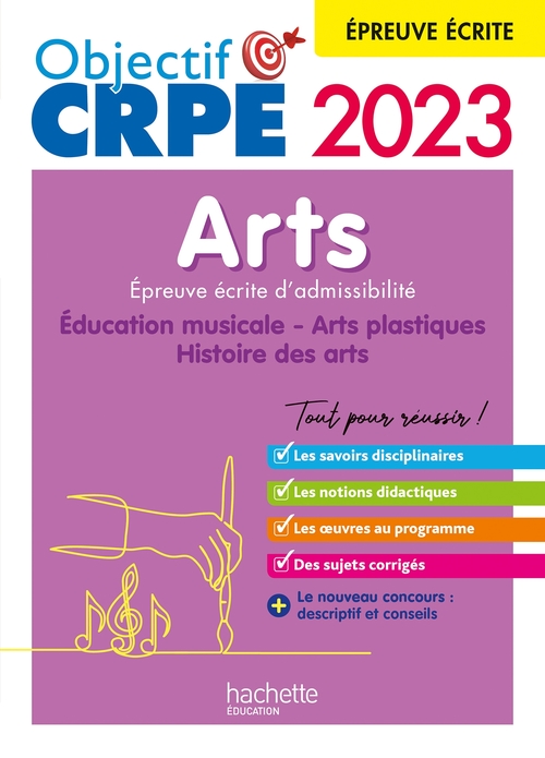 Couverture ebook de Objectif CRPE 2023 - Arts - Epreuve écrite d'admissibilité, de Anne-Sophie Molinié, Philippe Coubetergues, Sandrine David, Anne Dubrel, Catherine Sajous