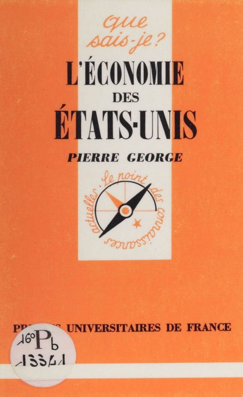 ebook cover of L'Économie des États-Unis, by Pierre George
