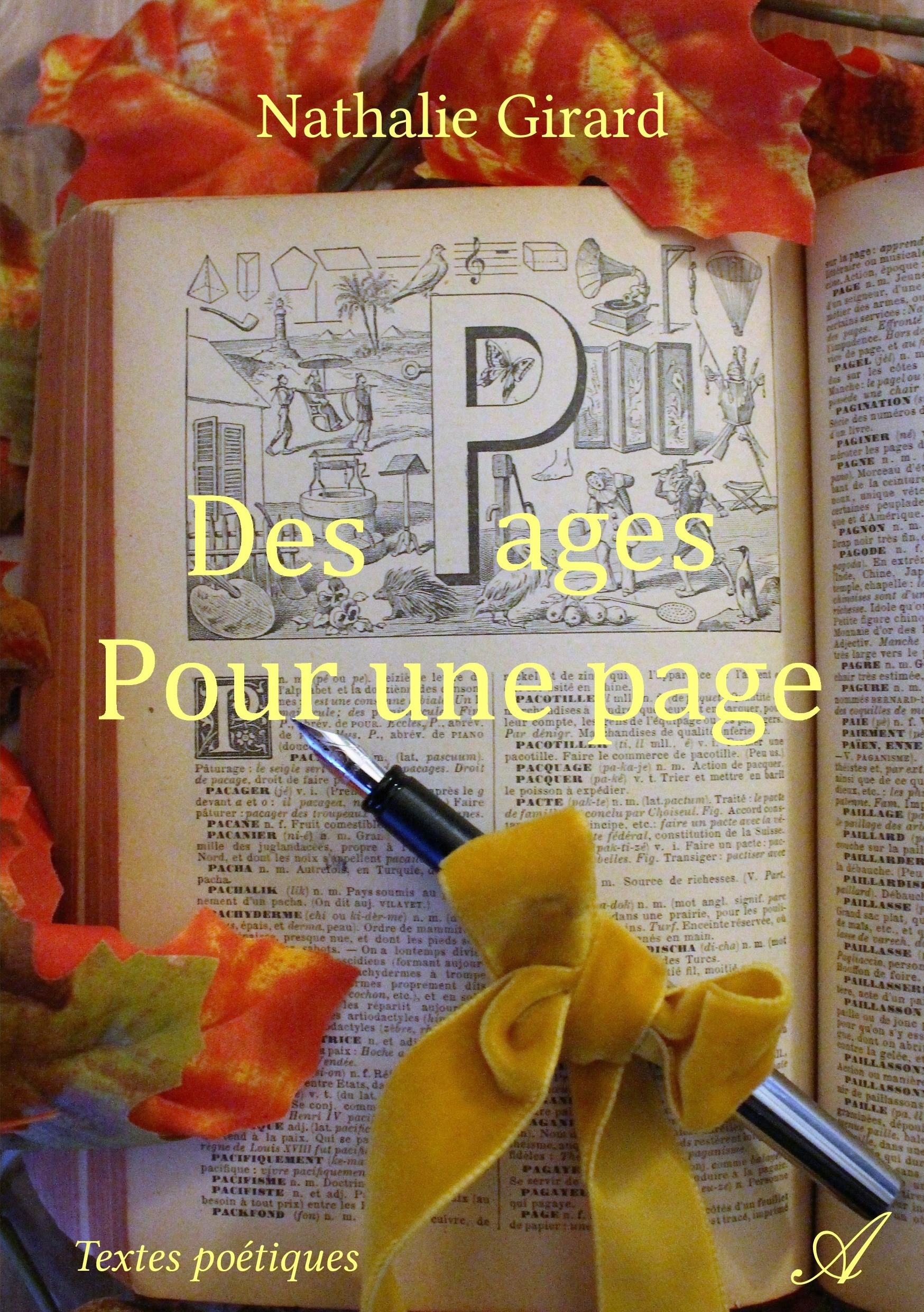 Couverture ebook de Des pages pour une page, de Nathalie Girard